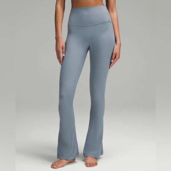 Lululemon Align High-Rise Ribbed Mini-Flare Pant *Regular In Belgian Blue(?) - Picture 2 of 6